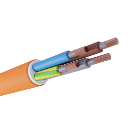 Brandkabel. brandsäker kabel. funktionellt säker. signalkabel. 4G. Koppar. CU. Böja. 60331. Orange