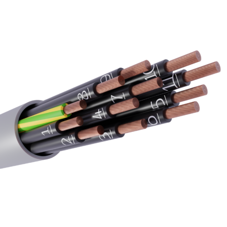 H-JZ, H-OZ, styrekabel, halogenfri, maskinkabel, kobber, CU, klasse 5, flex, fleksibel, industrikabel, grå, oliebestandig