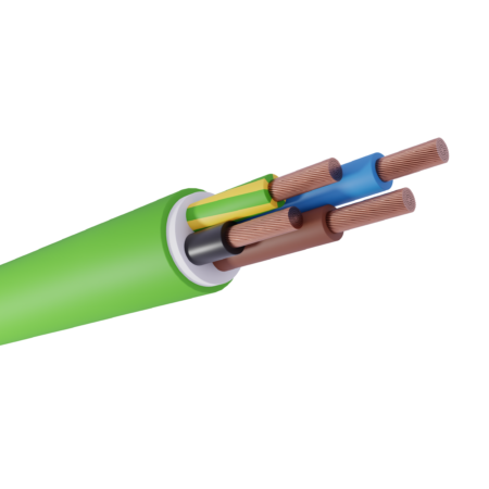 forsyning, forsyningskabel, halogenfri, installation, installationskabel, kobber, powerkabel, nedgravning, UV-resistent, flex, RZ1-K, CPR, grøn, 4G